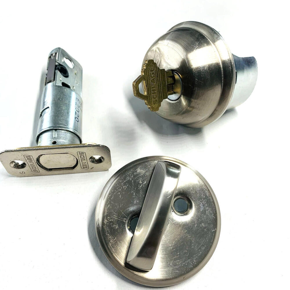 Schlage Locking Door Latch Set Parts Includes Key
